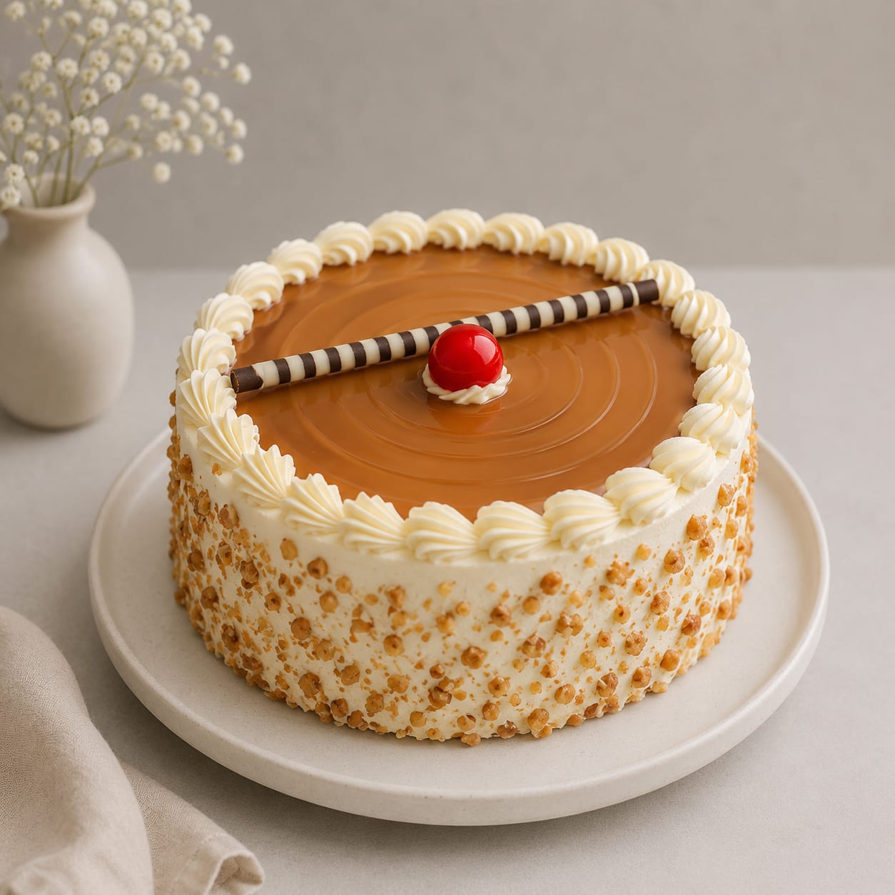 Rich Butterscotch Cream Cake