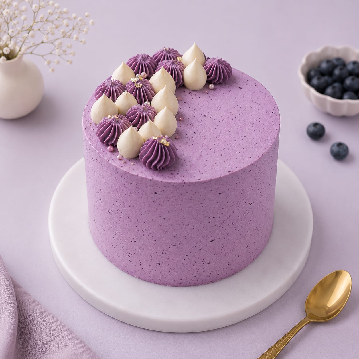 Velvet Blueberry Cake