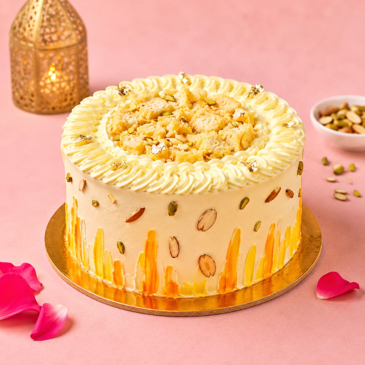Rasmalai Badam Cake