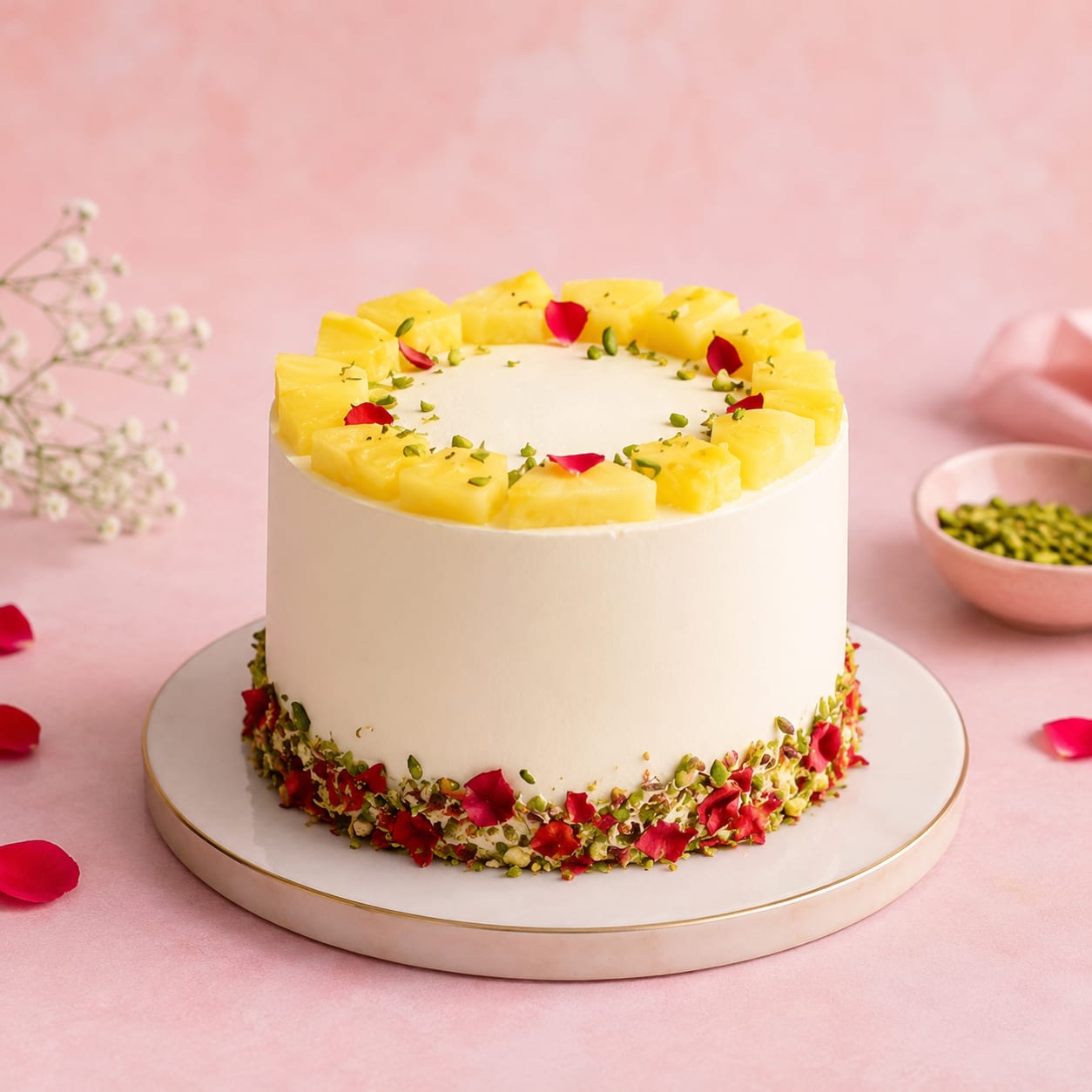 Rasmalai Floral Cake