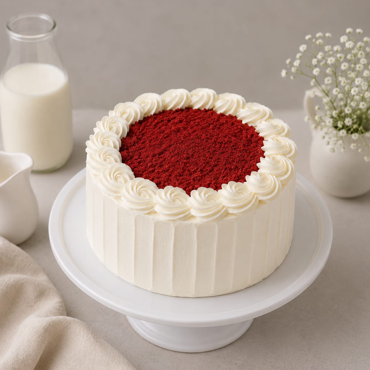 Soft Cream Red Velvet Cake