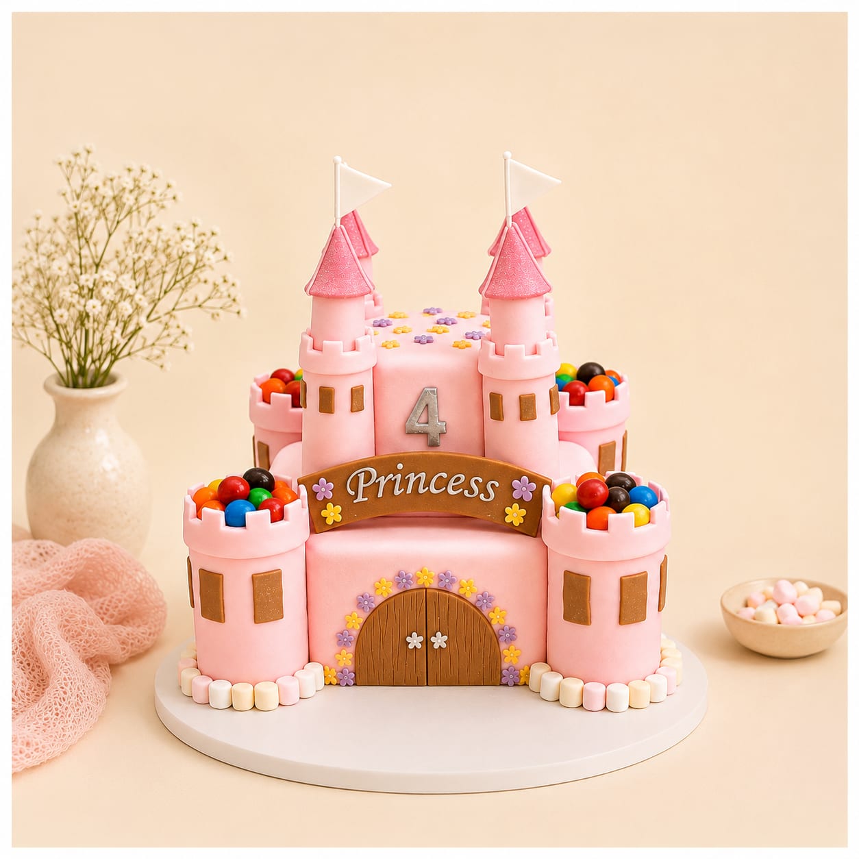 Castle Theme Birthday Cake