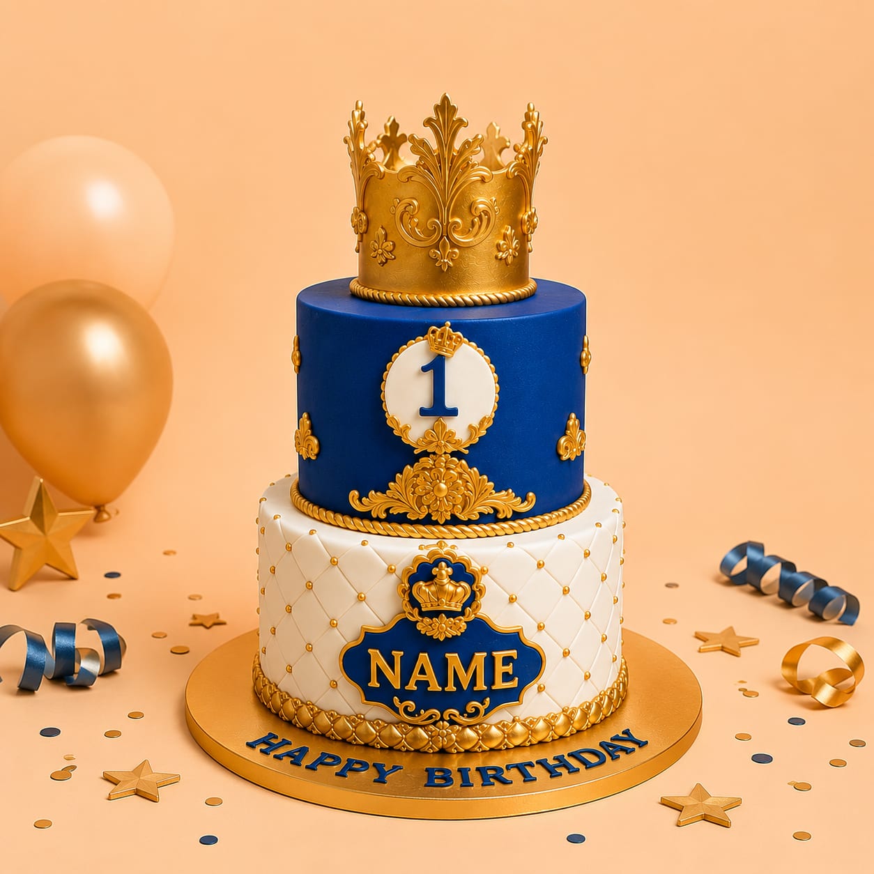 Royal Prince Birthday Cake
