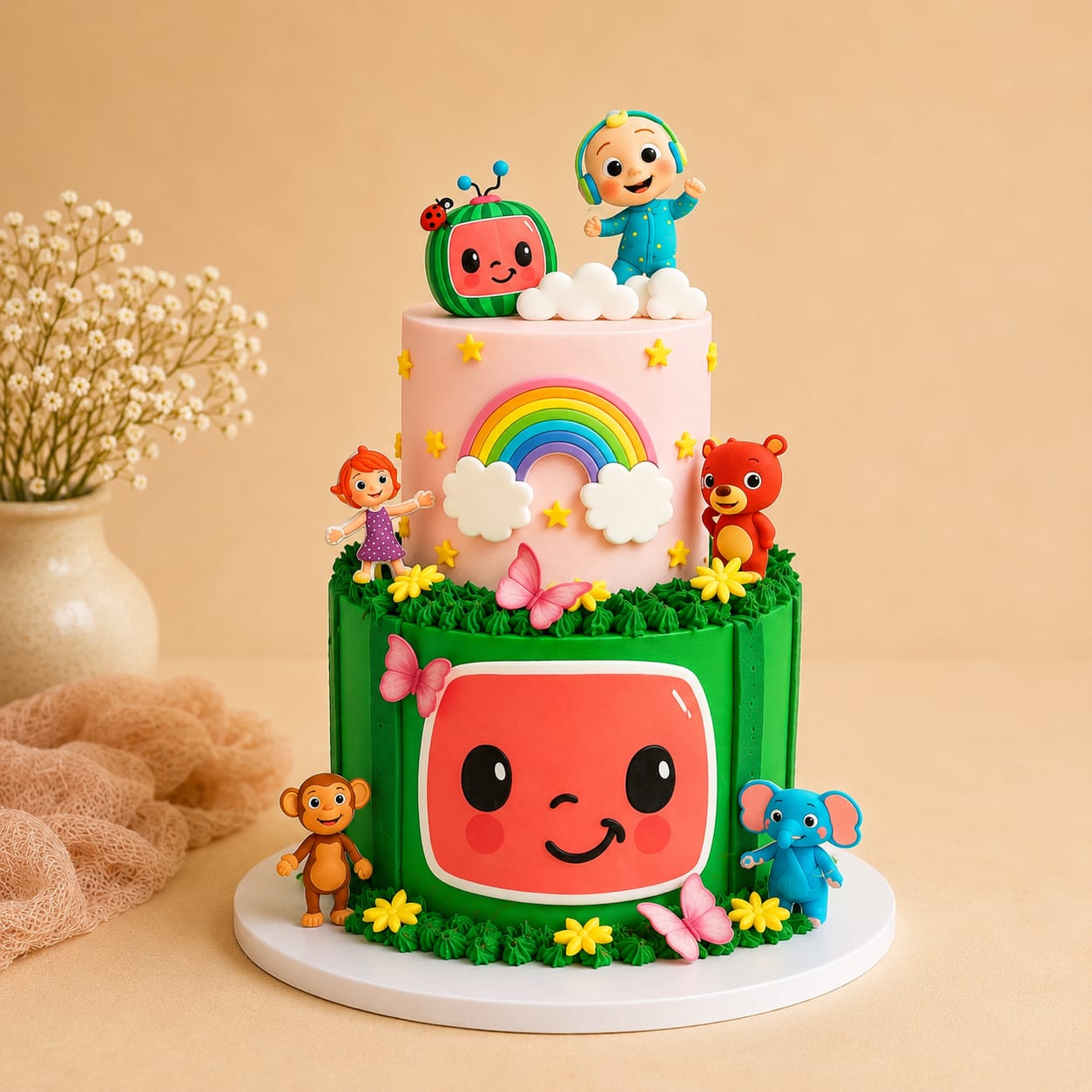 Cocomelon Rainbow Cake