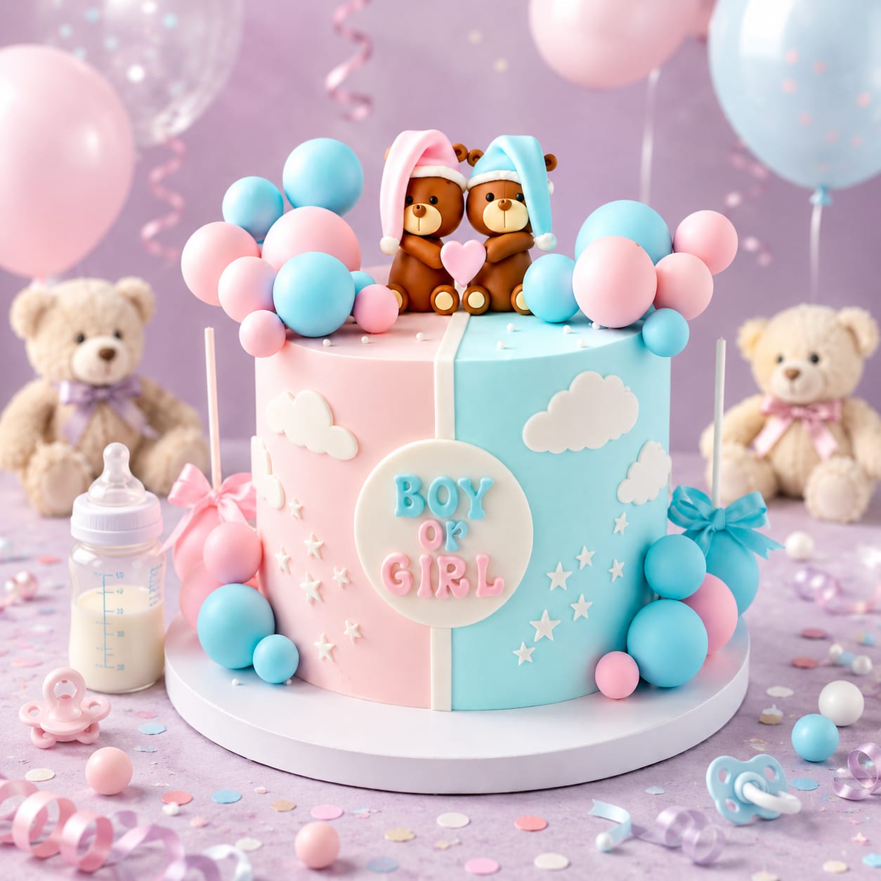 Teddy Reveal Cake