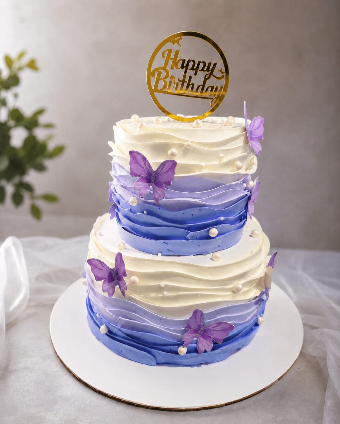 Lavender Butterfly Cake