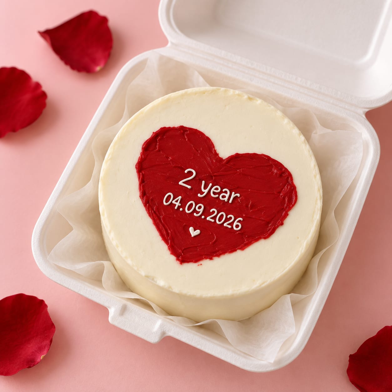 Anniversary Heart Bento Cake